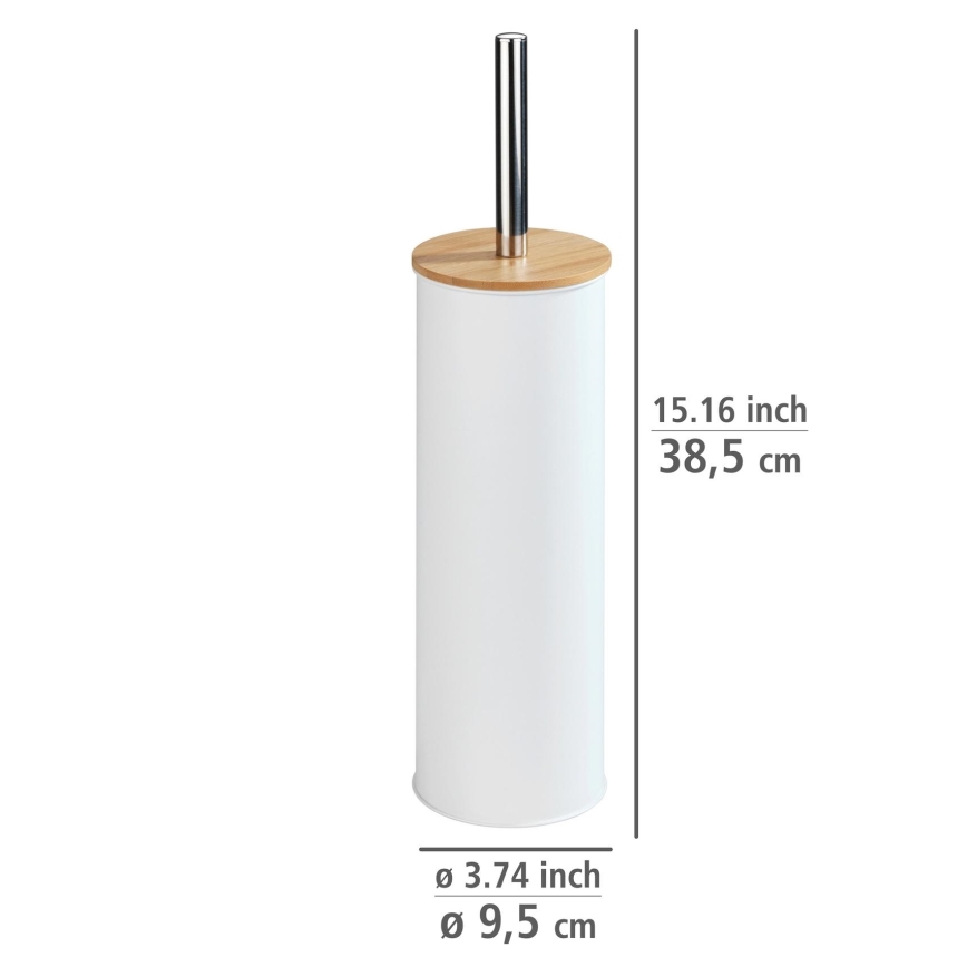 WENKO 24393100 - WC štětka TORTONA 9,5x38,5 cm bílá/hnědá