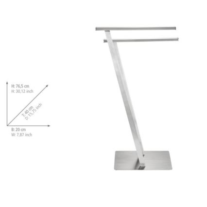 WENKO 24397100 - Držák ručníků LIRIO 20x76,5 cm nerez/satin