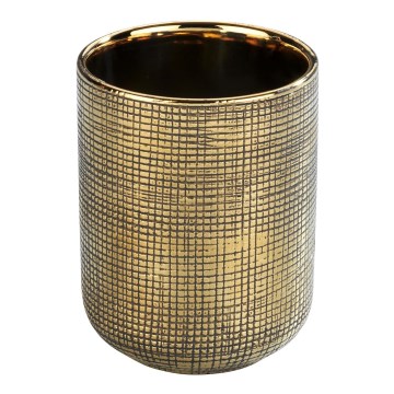 WENKO 24400100 - Pohárek na kartáčky RIVARA 7,5x9,5 cm zlatá