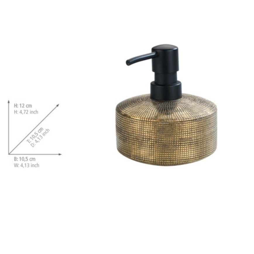 WENKO 24401100 - Dávkovač mýdla RIVARA 400 ml zlatá