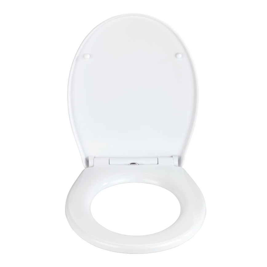 WENKO 24516100-WC sedátko 300/350 KG WC-SITZE 37x44,5 cm bílá/stříbrná