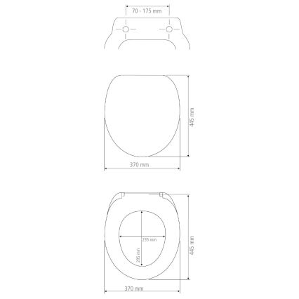 WENKO 24516100-WC sedátko 300/350 KG WC-SITZE 37x44,5 cm bílá/stříbrná