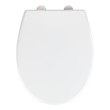 WENKO 24571100-WC sedátko VORNO NEO 46x37 cm bílá/stříbrná