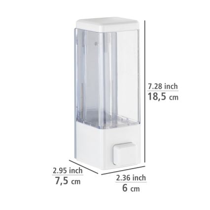 WENKO 24594100-Dávkovač mýdla ISTRES 320 ml bílá/čirá