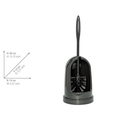 WENKO 24637100 - WC štětka STANDARD 14x40 cm černá