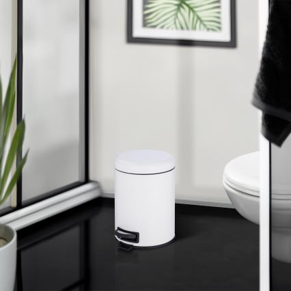 WENKO 24678100 - Koš LEMAN 21x24 cm bílá/černá