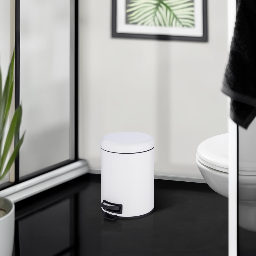 WENKO 24678100 - Koš LEMAN 21x24 cm bílá/černá