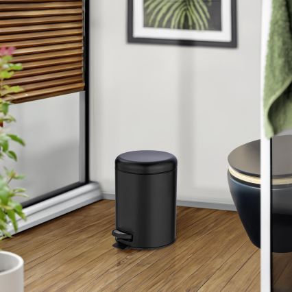 WENKO 24681100 - Koš LEMAN 21x24 cm černá