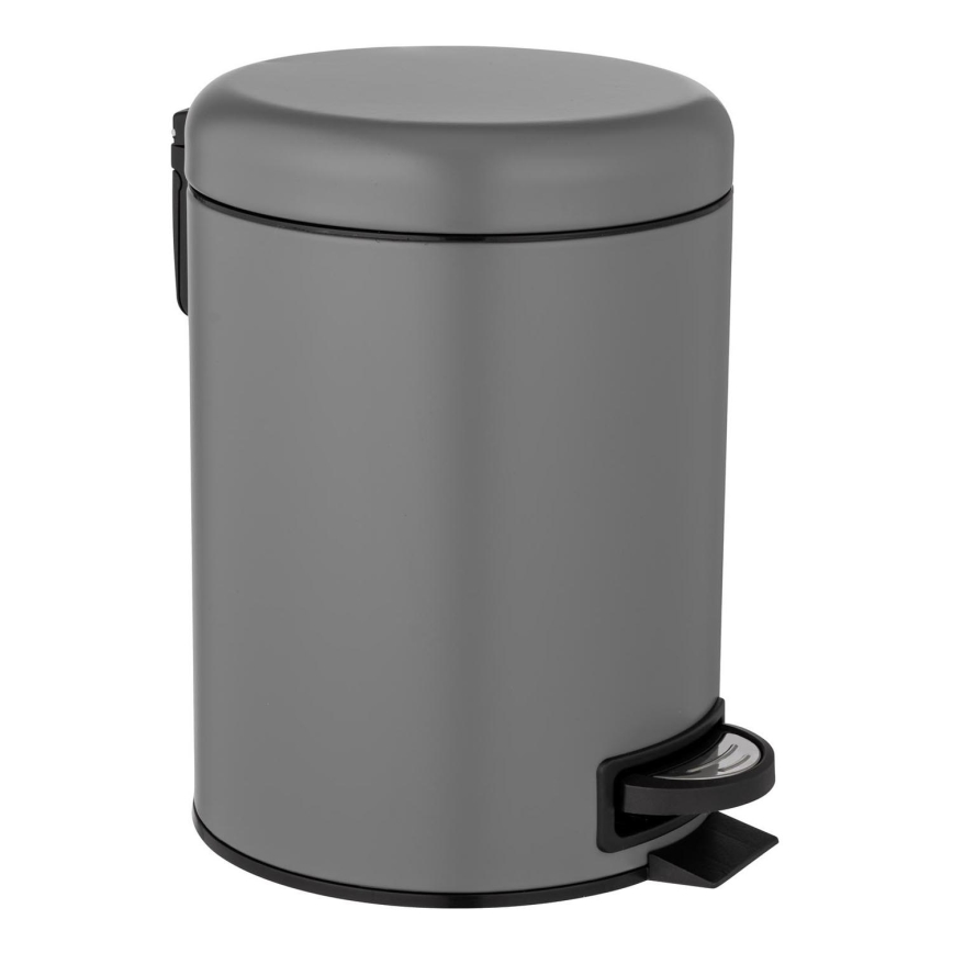 WENKO 24682100 - Koš LEMAN 21x24 cm šedá/černá