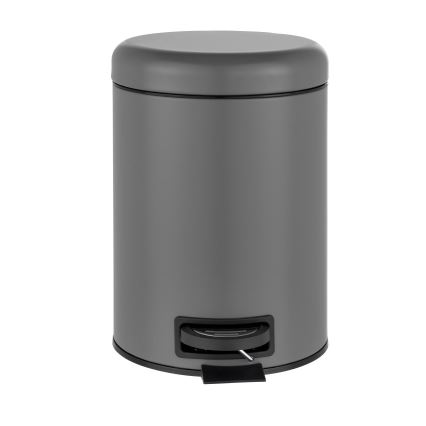 WENKO 24682100 - Koš LEMAN 21x24 cm šedá/černá