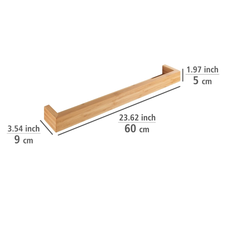 WENKO 24744100 - Polička BAMBUSA 60x9 cm hnědá