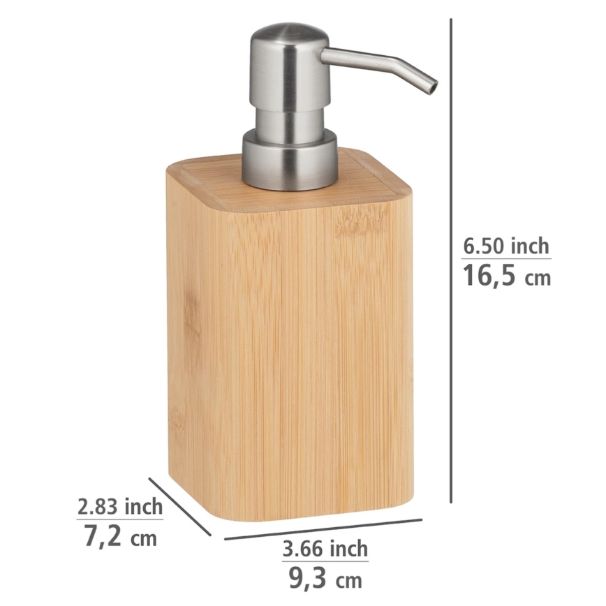 WENKO 24747100 - Dávkovač mýdla BAMBUSA 9,3x16,5 cm hnědá