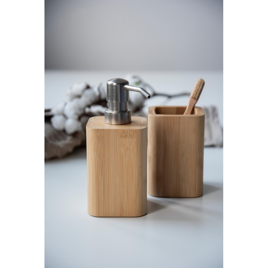 WENKO 24747100 - Dávkovač mýdla BAMBUSA 9,3x16,5 cm hnědá