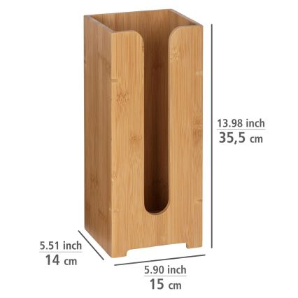 WENKO 24749100 - Držák na toaletní papír BAMBUSA 15x35,5 cm hnědá