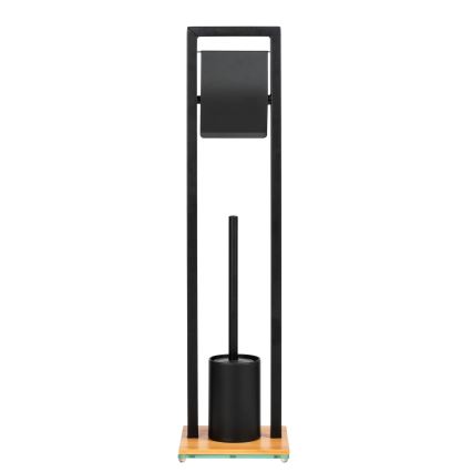 WENKO 24751100 - WC set BAMBUSA 18x72,5 cm černá/hnědá