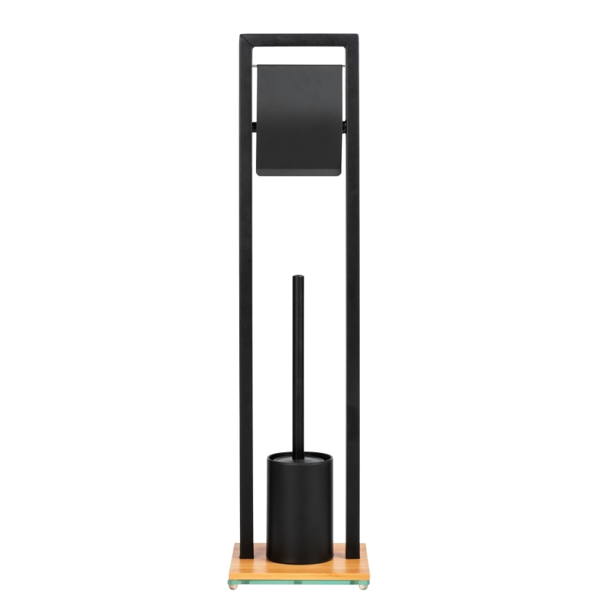 WENKO 24751100 - WC set BAMBUSA 18x72,5 cm černá/hnědá