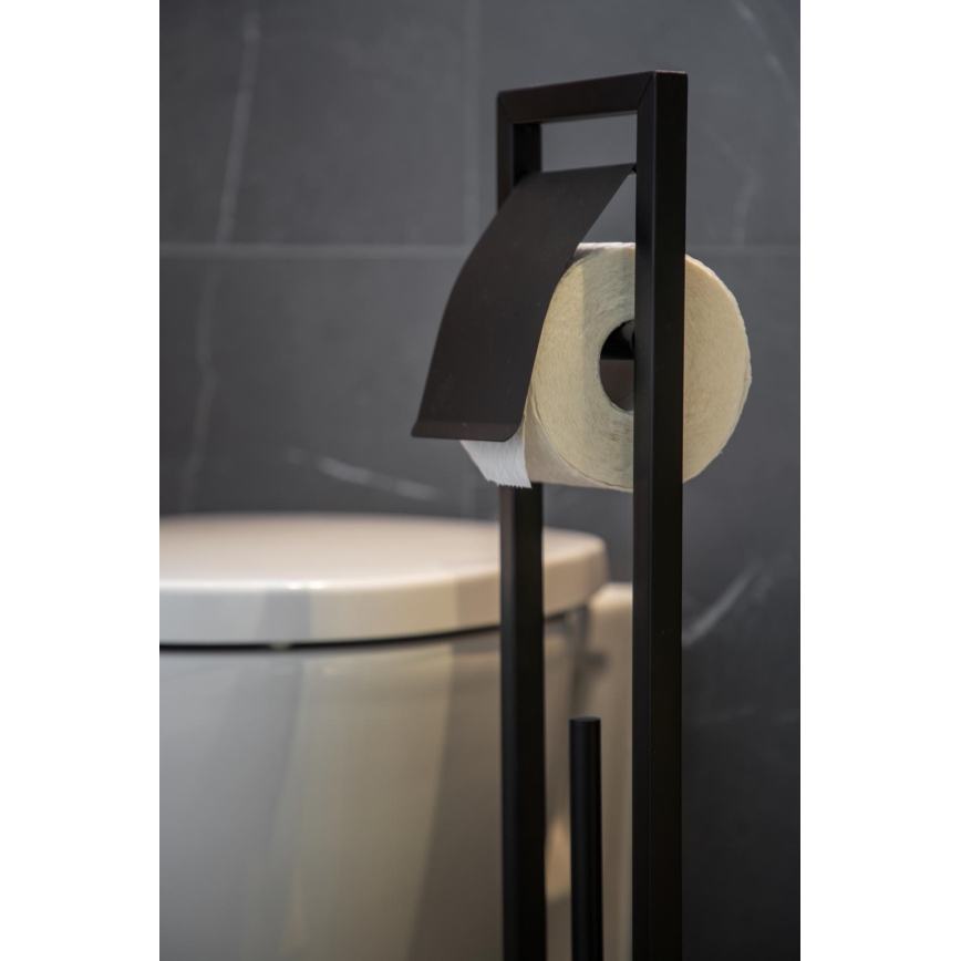 WENKO 24751100 - WC set BAMBU⁠SA 18x72,5 cm černá/hnědá