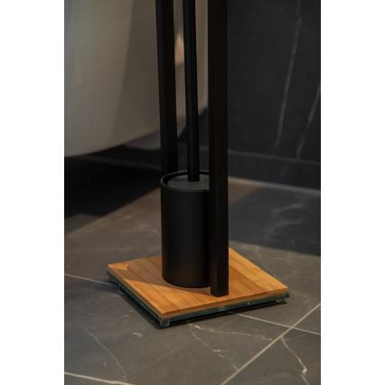 WENKO 24751100 - WC set BAMBU⁠SA 18x72,5 cm černá/hnědá