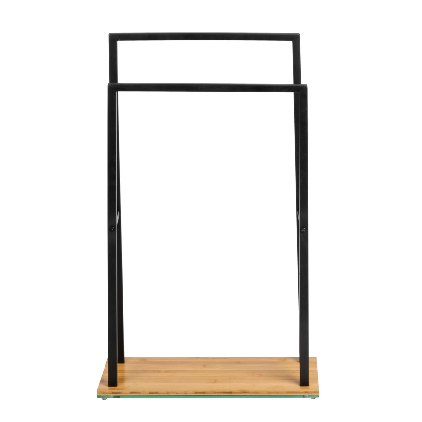 WENKO 24752100 - Držák na ručníky BAMBUSA 46x80 cm černá/hnědá