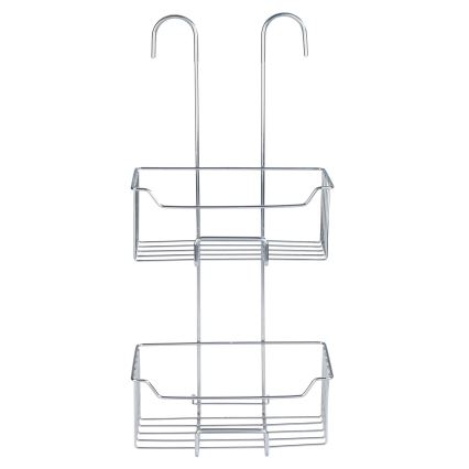 WENKO 24758100 - Sprchová police MILO 25x55 cm stříbrná/čirá