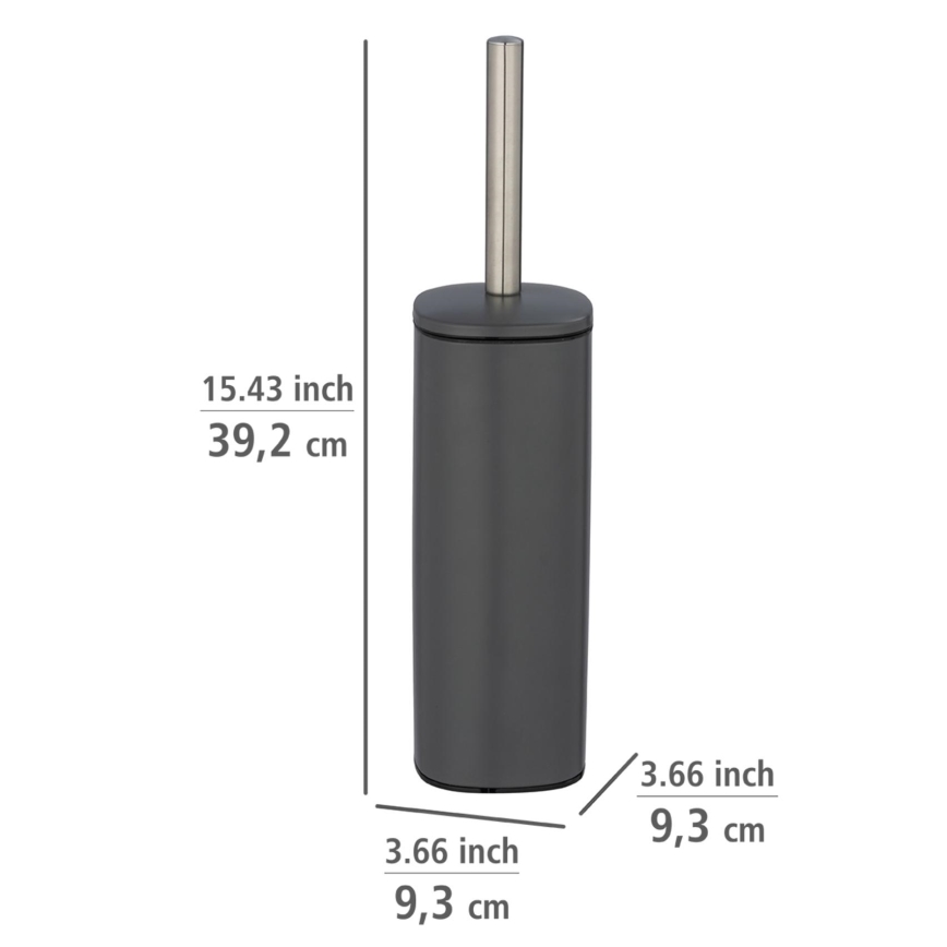 WENKO 24777100 - WC set ALASSIO 9,3x39,2 cm nerez/šedá