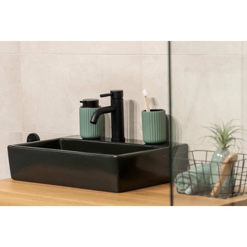 WENKO 24807100 - Dávkovač mýdla BELLUNO 8x13,5 cm zelená/černá