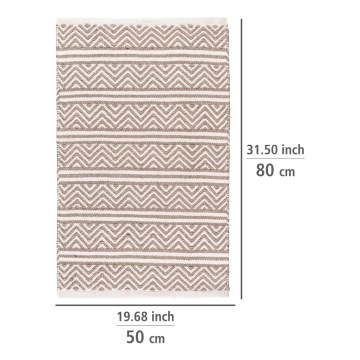 WENKO 24868100-Předložka SHAKI 50x80 cm béžová/bílá