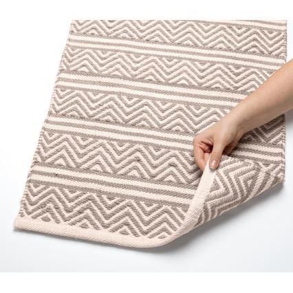 WENKO 24868100-Předložka SHAKI 50x80 cm béžová/bílá