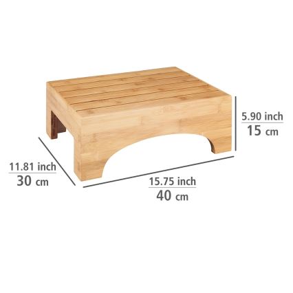 WENKO 24870100 - Stolička BAMBUSA 40x30 cm hnědá