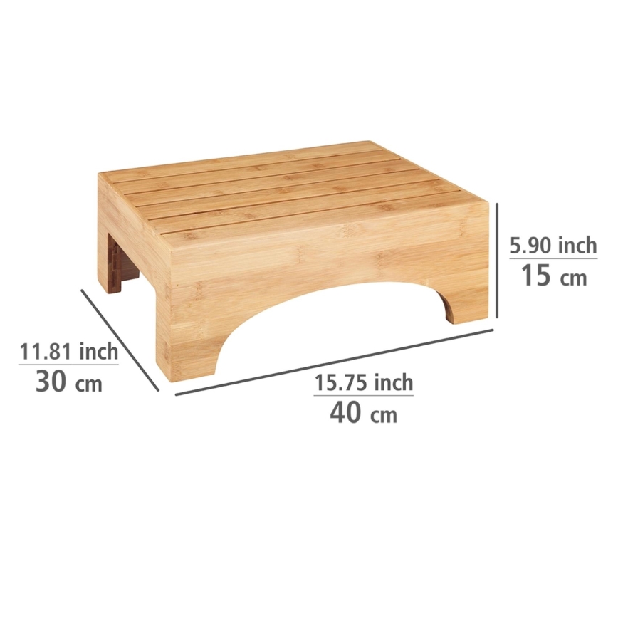WENKO 24870100 - Stolička BAMBUSA 40x30 cm hnědá
