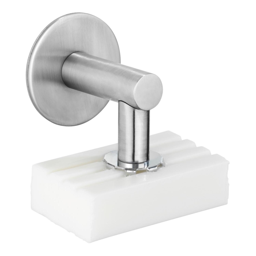 WENKO 24971100-Držák mýdla TURBO-LOC 4,5x7 cm stříbrná
