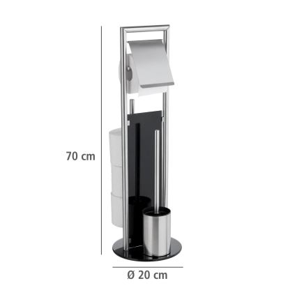 WENKO 24981800 - WC set RAVINA 20x70 cm nerez/stříbrná