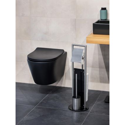 WENKO 24981800 - WC set RAVINA 20x70 cm nerez/stříbrná