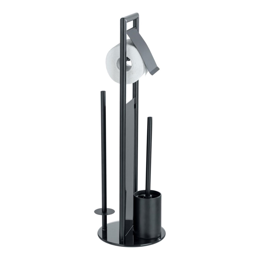 WENKO 24982800 - WC set RAVINA 20x70 cm nerez/černá