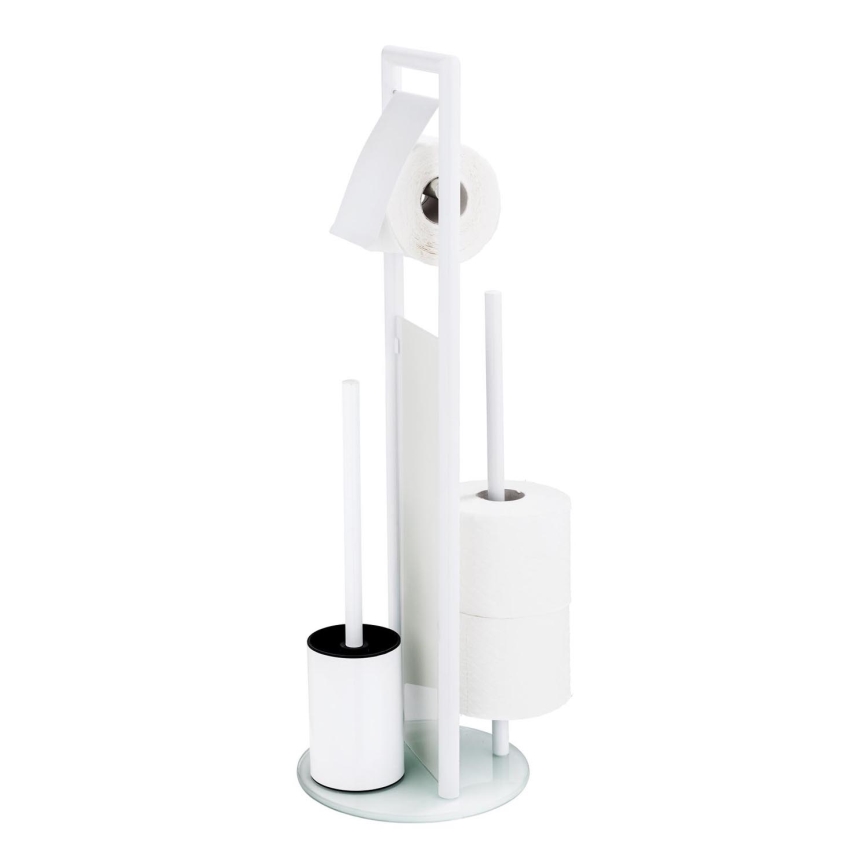 WENKO 24983800 - WC set RAVINA 20x70 cm nerez/bílá