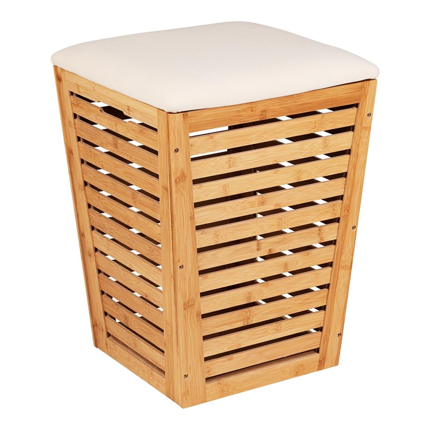 WENKO 25143100 - Koš na prádlo BAMBUSA 40x56 cm hnědá
