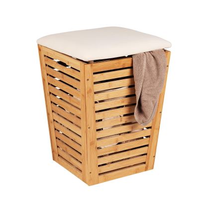 WENKO 25143100 - Koš na prádlo BAMBUSA 40x56 cm hnědá