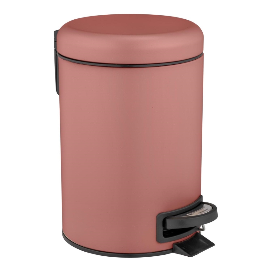 WENKO 25155100 - Koš na odpadky LEMAN 17x25 cm růžová/černá