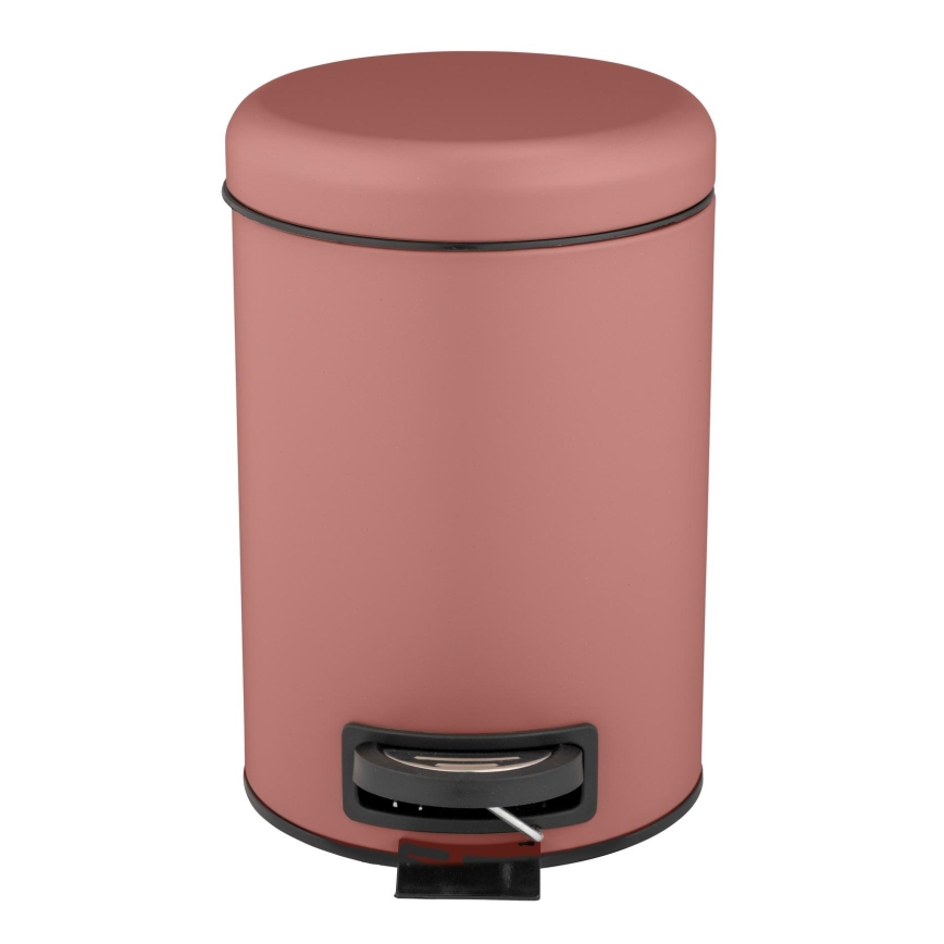 WENKO 25155100 - Koš na odpadky LEMAN 17x25 cm růžová/černá