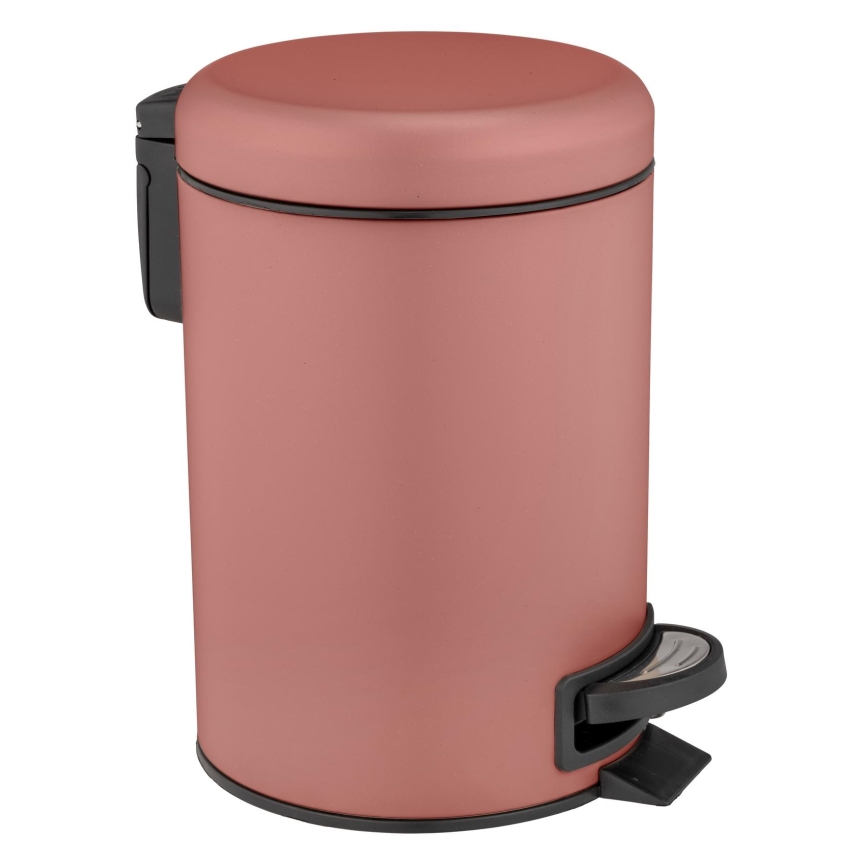 WENKO 25155100 - Koš na odpadky LEMAN 17x25 cm růžová/černá