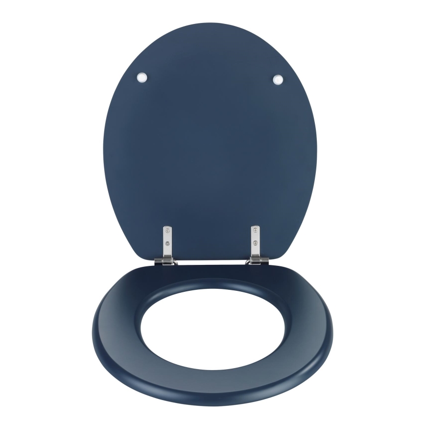 WENKO 25172100-WC sedátko PRIMA 37x41 cm modrá/stříbrná