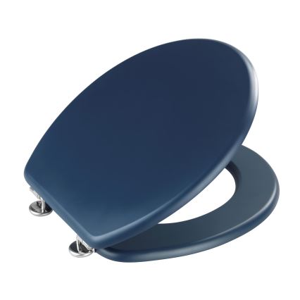 WENKO 25172100-WC sedátko PRIMA 37x41 cm modrá/stříbrná