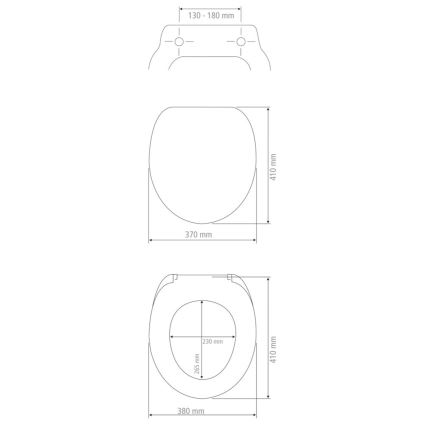 WENKO 25172100-WC sedátko PRIMA 37x41 cm modrá/stříbrná