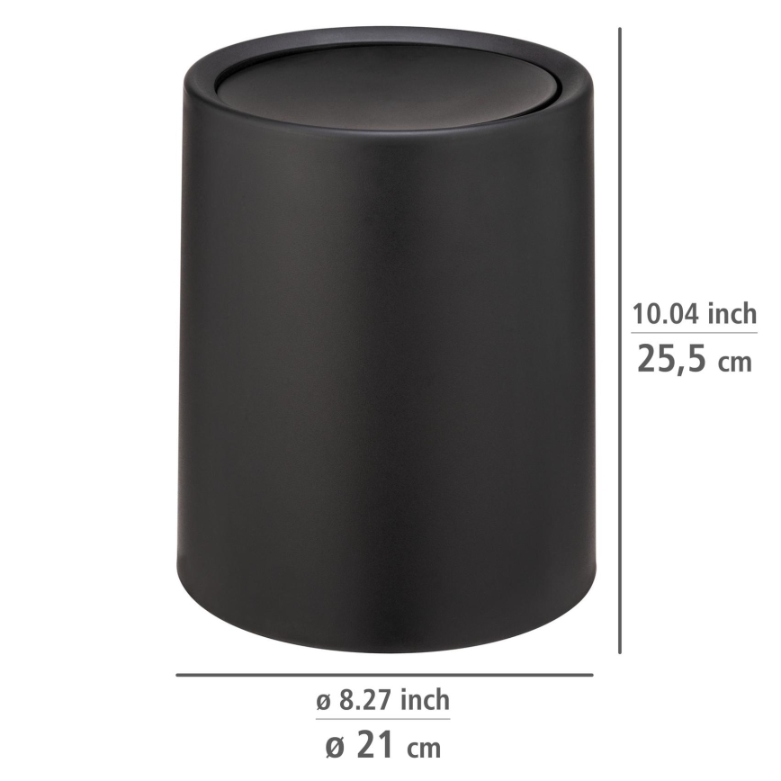 WENKO 25208100 - Koš ATRI 21x25,5 cm černá