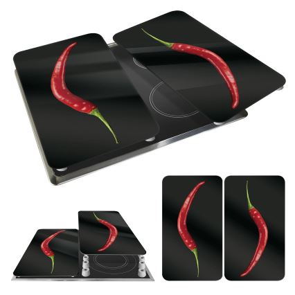 WENKO 2521380100 - Kryt varné desky 30x52 cm pestrobarevná/šedá/čirá