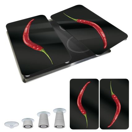 WENKO 2521380100 - Kryt varné desky 30x52 cm pestrobarevná/šedá/čirá