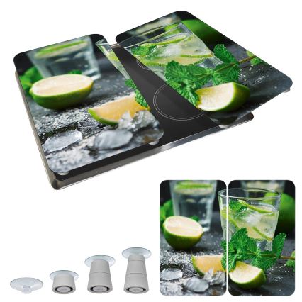 WENKO 2521482100 - Kryt na sporák 52x30 cm pestrobarevná/šedá/čirá