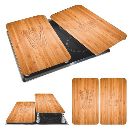 WENKO 2521497100 - Kryt na sporák 52x30 cm pestrobarevná/šedá/čirá