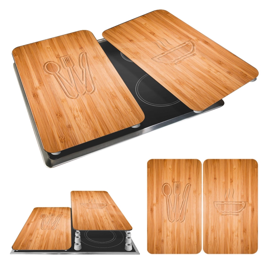 WENKO 2521497100 - Kryt na sporák 52x30 cm pestrobarevná/šedá/čirá