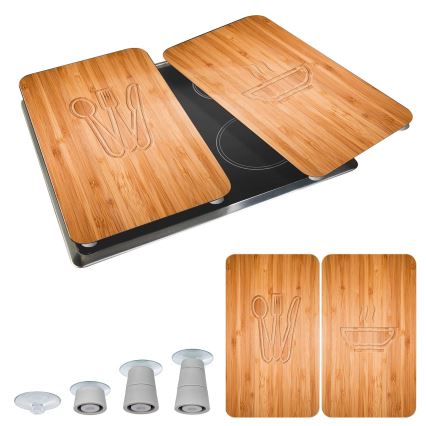 WENKO 2521497100 - Kryt na sporák 52x30 cm pestrobarevná/šedá/čirá